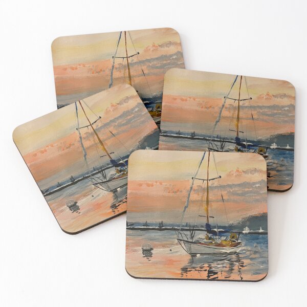 Item preview, A boat at sunset  designed and sold by Unlockeverydoor.