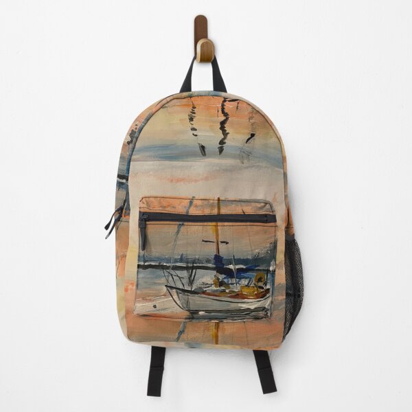 Item preview, A boat at sunset designed and sold by Unlockeverydoor.