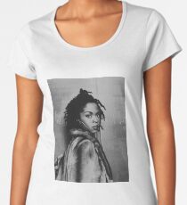 Lauryn Hill portrait (B & W) Women's Premium T-Shirt