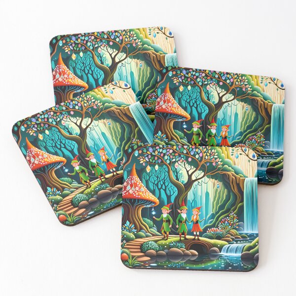 Item preview, The Gnomes of the Enchanted Forest Realm - Naive Art designed and sold by Second Draft Visuals.