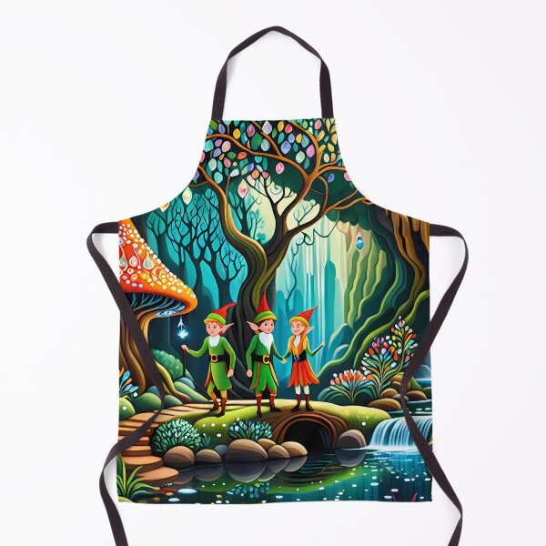 Item preview, The Gnomes of the Enchanted Forest Realm - Naive Art designed and sold by Second Draft Visuals.