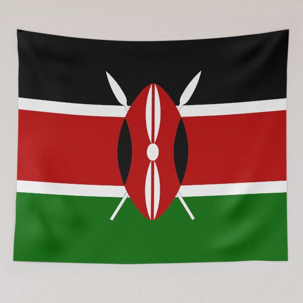 Item preview, Kenya Flag designed and sold by Candie-Shop.