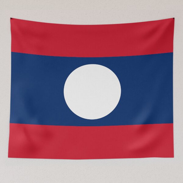 Item preview, Laos Flag designed and sold by Candie-Shop.