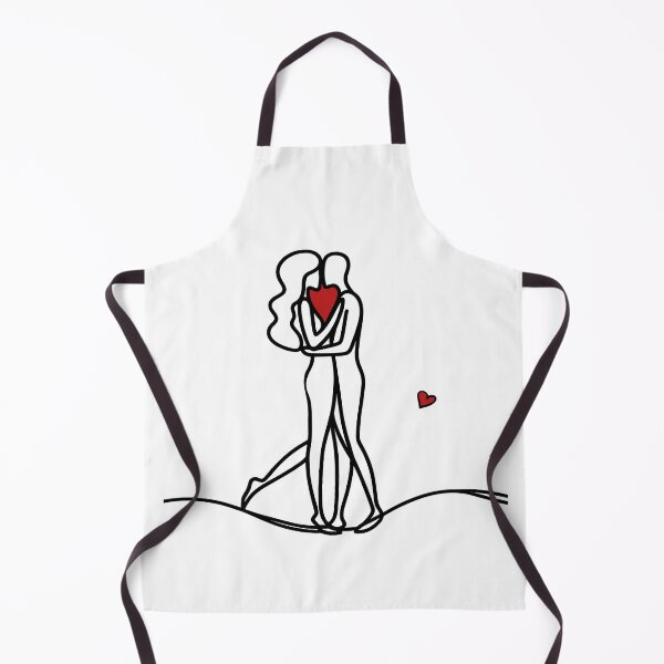 Item preview, drawing sketch couple hugging love t shirt designed and sold by PrintyArts.