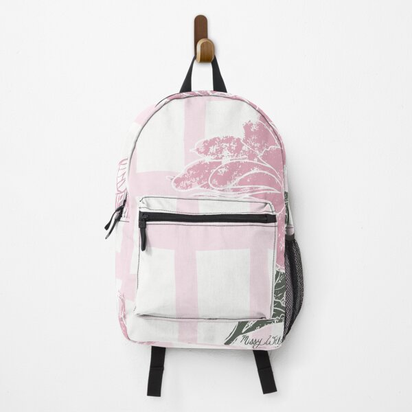 Item preview, Pink dahlia & butterfly on pink and white gingham designed and sold by MissyWildflower.
