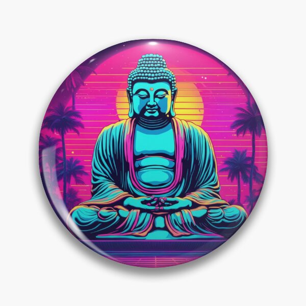 Item preview, Retrowave Buddah, Synthwave Buddah designed and sold by RetroThreadedTs.