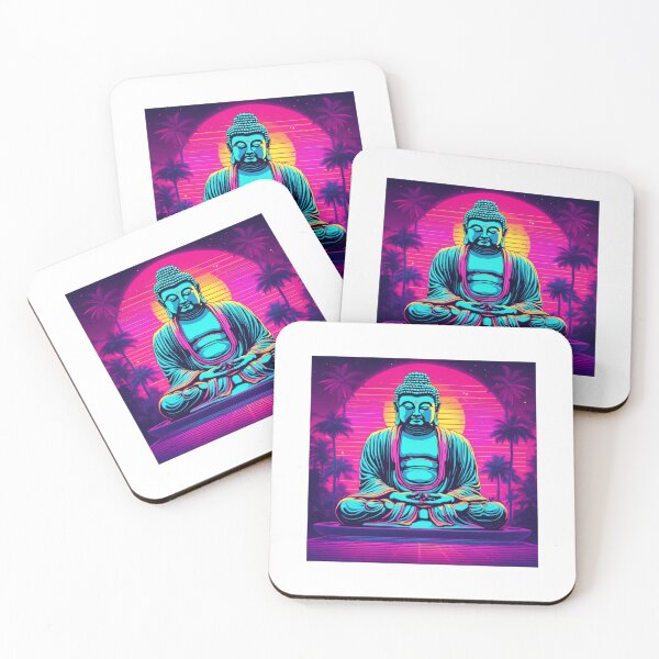 Item preview, Retrowave Buddah, Synthwave Buddah designed and sold by RetroThreadedTs.