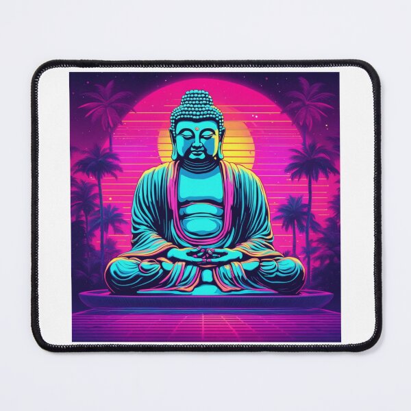 Item preview, Retrowave Buddah, Synthwave Buddah designed and sold by RetroThreadedTs.