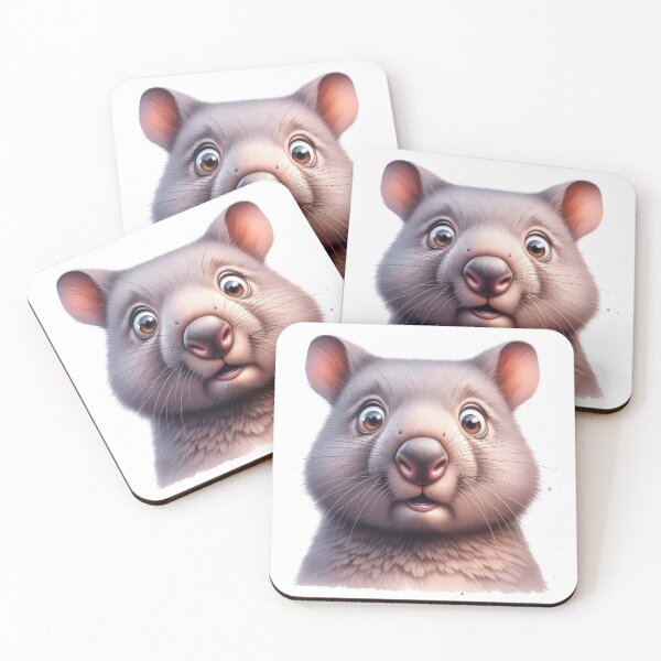 Item preview, Surprised Australian Animals - Wombat designed and sold by roundowl.