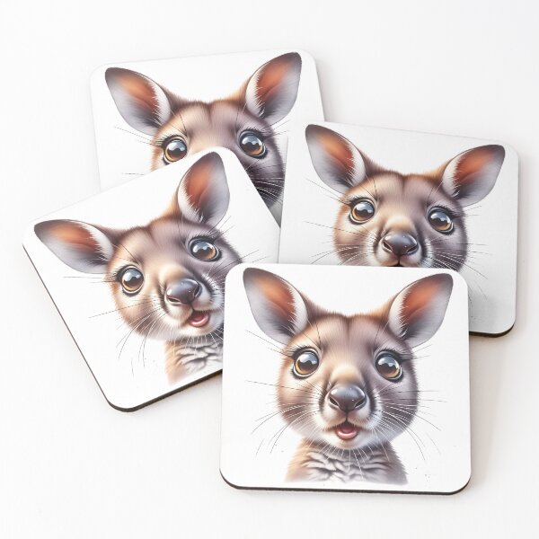 Item preview, Surprised Australian Animals - Kangaroo designed and sold by roundowl.