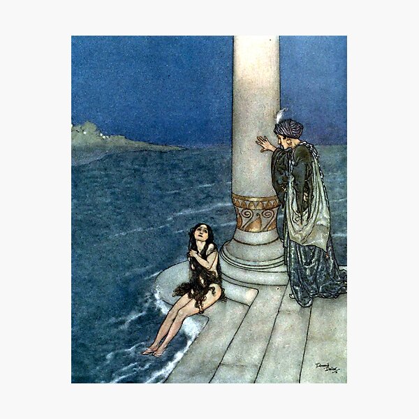 Vista previa del artículo con la obra «Edmund Dulac - La Sirenita », diseñado y vendido por forgottenbeauty.