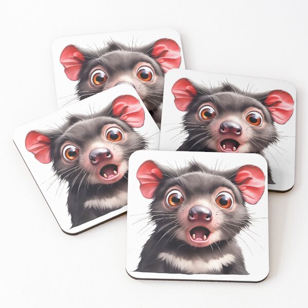 Item preview, Surprised Australian Animals - Tasmanian Devil designed and sold by roundowl.