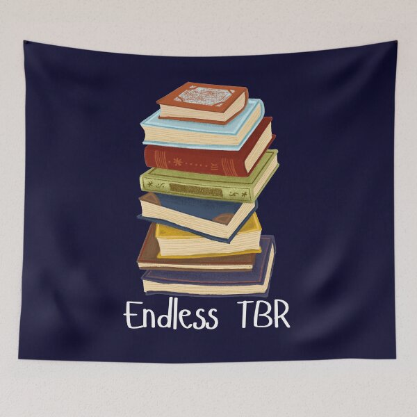 Item preview, Endless TBR Bookish Aesthetic Book Lover Book Stack designed and sold by BookishSerena.