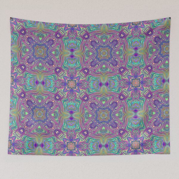 Item preview, tile of colorful wiggly lines designed and sold by chambergambit.