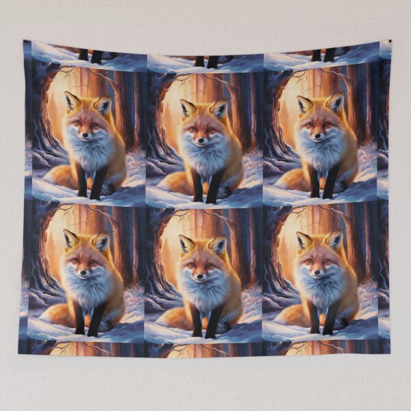 Artikelvorschau, Fuchs-Porträt. Winterfuchs, Vintage-Fuchs, Fuchs-Gemälde, Rembrandt van Rijnstyle entworfen und verkauft von FoxVibes.