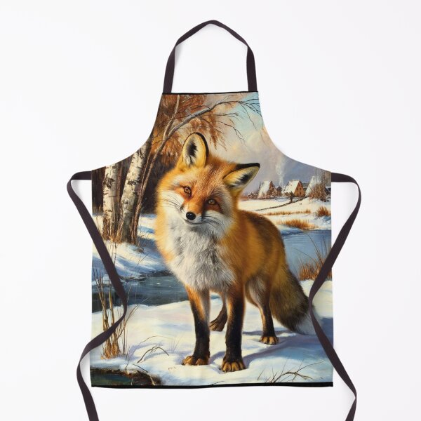 Item preview, Fox Portrait. Winter fox, vintage fox, fox painting, Rembrandt van Rijnstyle designed and sold by FoxVibes.