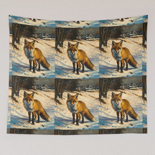 Artikelvorschau, Fuchs-Porträt. Winterfuchs, Vintage-Fuchs, Fuchs-Gemälde, Rembrandt van Rijnstyle entworfen und verkauft von FoxVibes.