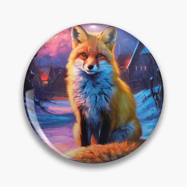 Item preview, Fox Portrait. Winter fox, vintage fox, fox painting, Rembrandt van Rijnstyle designed and sold by FoxVibes.