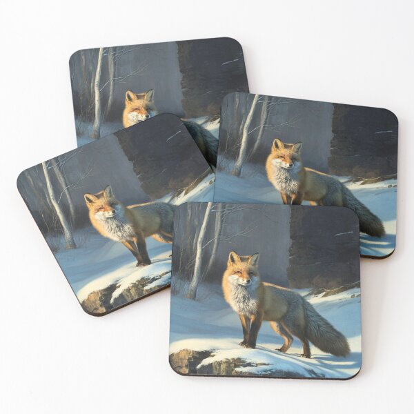Item preview, Fox Portrait. Winter fox, vintage fox, fox painting, Rembrandt van Rijnstyle designed and sold by FoxVibes.