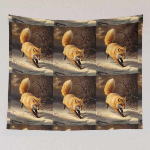 Artikelvorschau, Fuchs-Porträt. Winterfuchs, Vintage-Fuchs, Fuchs-Gemälde, Rembrandt van Rijnstyle entworfen und verkauft von FoxVibes.