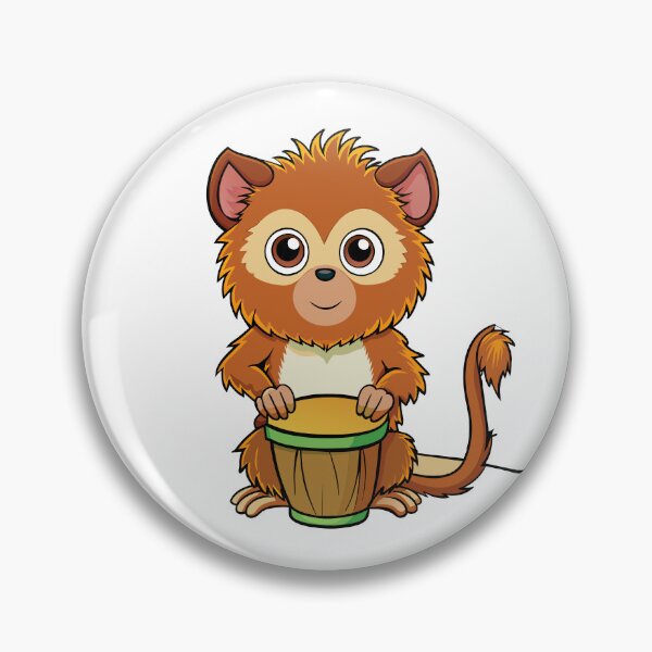 Item preview, Fluffy Little Marmoset Playing a Miniature Bongo designed and sold by omerfdln34.