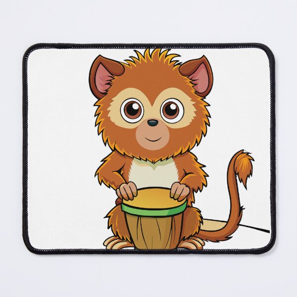 Item preview, Fluffy Little Marmoset Playing a Miniature Bongo designed and sold by omerfdln34.