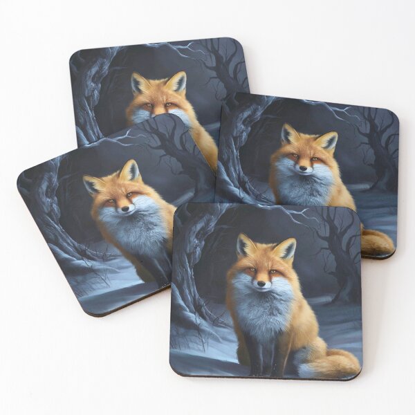 Item preview, Fox Portrait. Winter fox, vintage fox, fox painting, Rembrandt van Rijnstyle designed and sold by FoxVibes.
