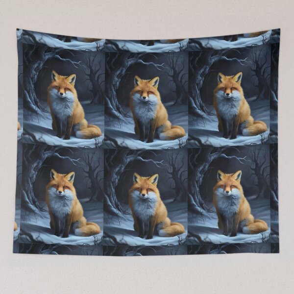 Artikelvorschau, Fuchs-Porträt. Winterfuchs, Vintage-Fuchs, Fuchs-Gemälde, Rembrandt van Rijnstyle entworfen und verkauft von FoxVibes.