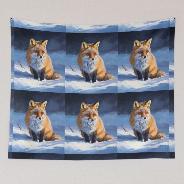 Artikelvorschau, Fuchs-Porträt. Winterfuchs, Vintage-Fuchs, Fuchs-Gemälde, Rembrandt van Rijnstyle entworfen und verkauft von FoxVibes.
