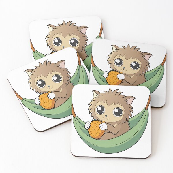 Item preview, Fluffy Little Marmoset Sipping from a Tiny Coconut designed and sold by omerfdln34.