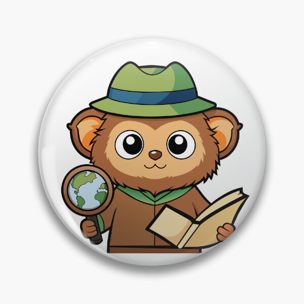 Item preview, Fluffy Little Marmoset Wearing a Tiny Explorer Hat designed and sold by omerfdln34.