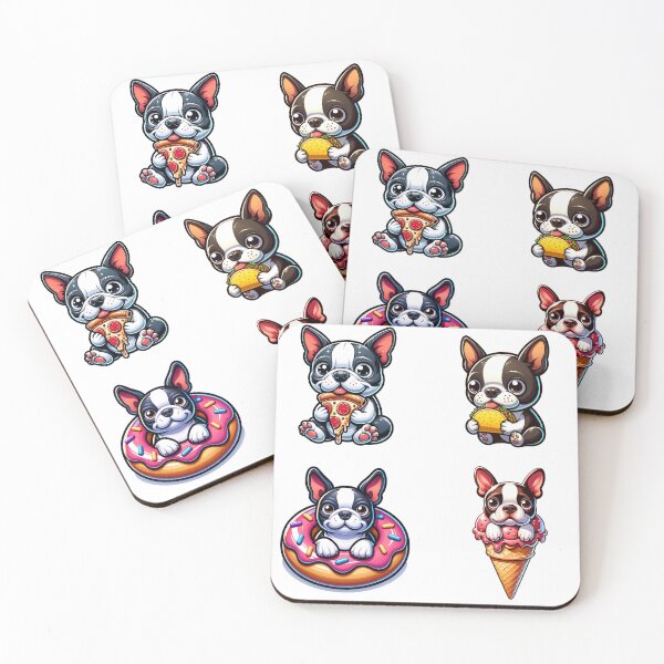 Item preview, Boston Terriers And Food designed and sold by TheAnimalZ00.