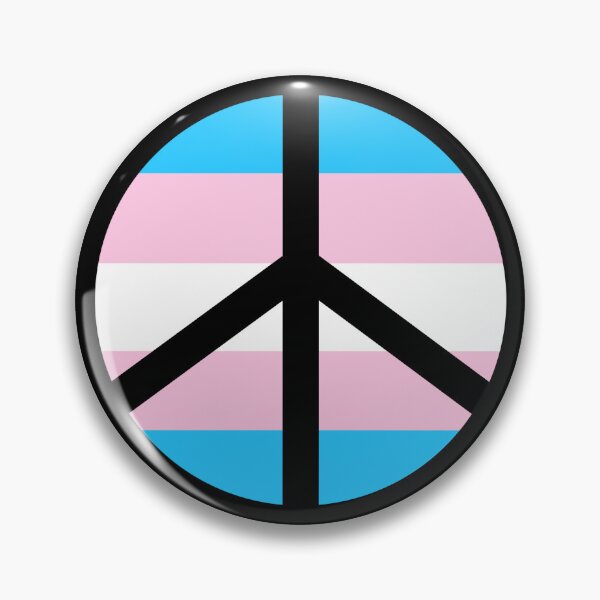 Item preview, Pink and blue flag peace sign  designed and sold by Rachel the Artist .