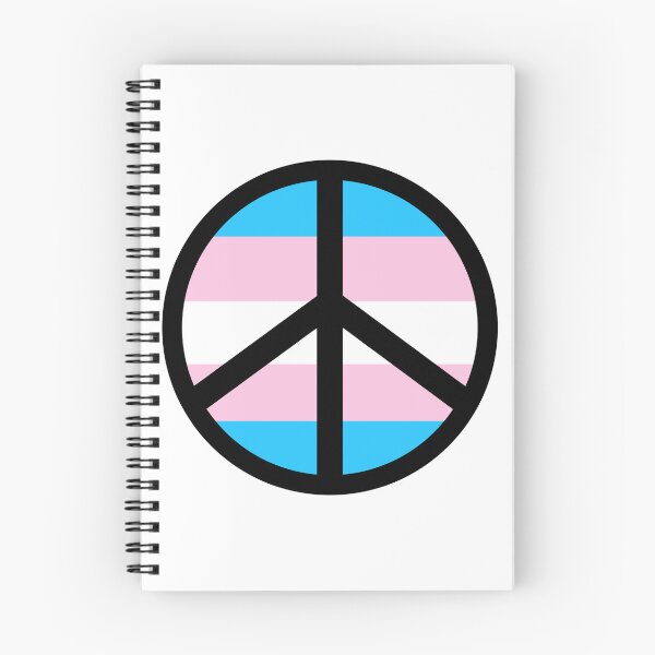 Item preview, Pink and blue flag peace sign  designed and sold by Rachel the Artist .