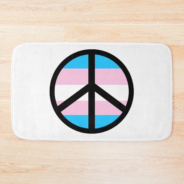 Item preview, Pink and blue flag peace sign  designed and sold by Rachel the Artist .