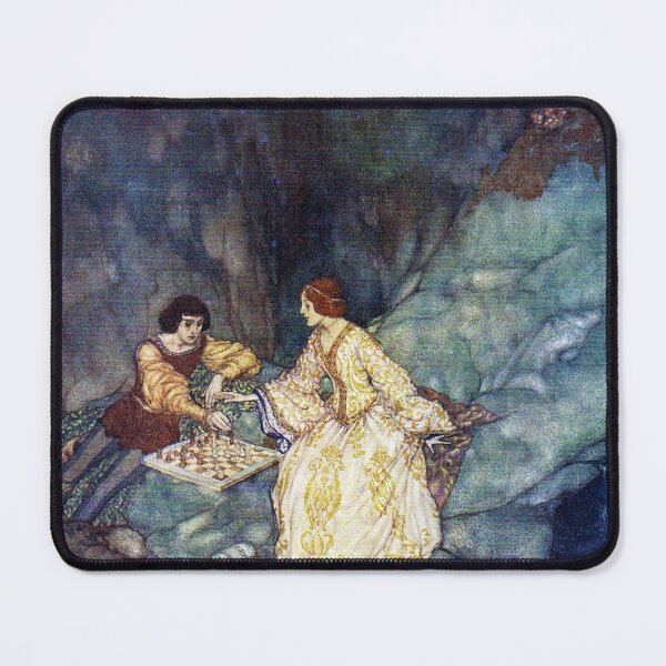 Item preview, Miranda and Ferdinand Playing Chess in the Cave - The Tempest, Edmund Dulac designed and sold by forgottenbeauty.