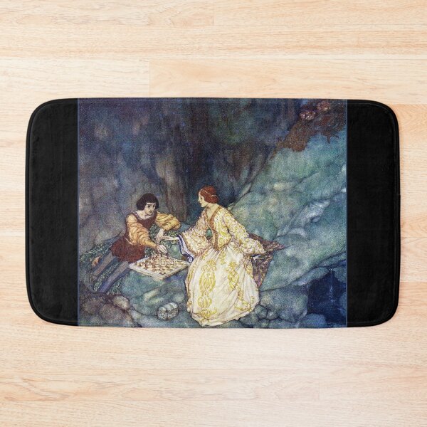 Item preview, Miranda and Ferdinand Playing Chess in the Cave - The Tempest, Edmund Dulac designed and sold by forgottenbeauty.