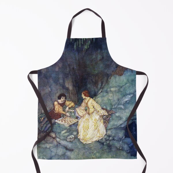 Item preview, Miranda and Ferdinand Playing Chess in the Cave - The Tempest, Edmund Dulac designed and sold by forgottenbeauty.