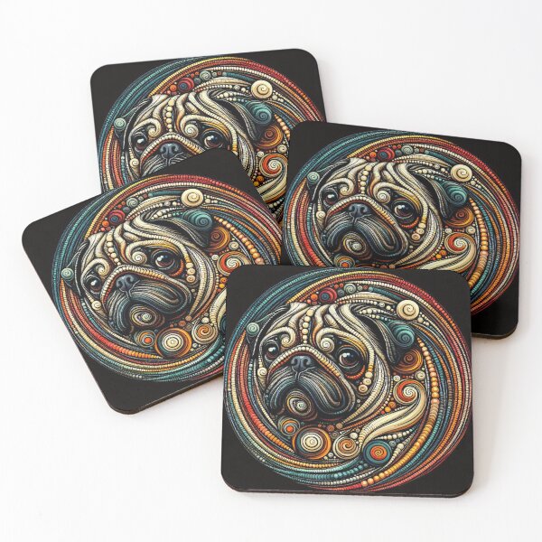 Item preview, Spirals Animal Pug Dog designed and sold by Wags & Tails.