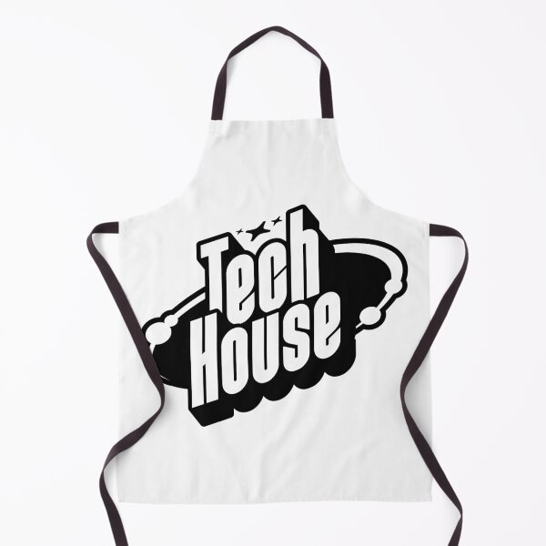 Item preview, TECH HOUSE - Y2K Vibey Logo (black) designed and sold by Discothreadz.