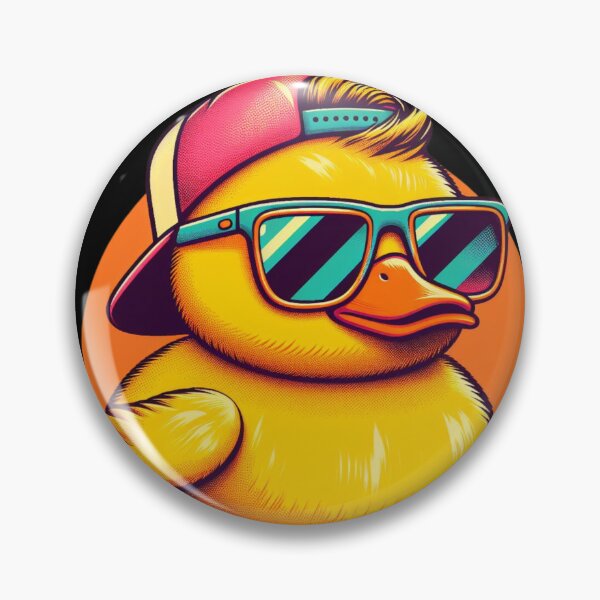 Item preview, Cool Retro Yellow Duck in Sunglasses 70s 80s 90s Funny Duck Meme designed and sold by haitrieuic96.