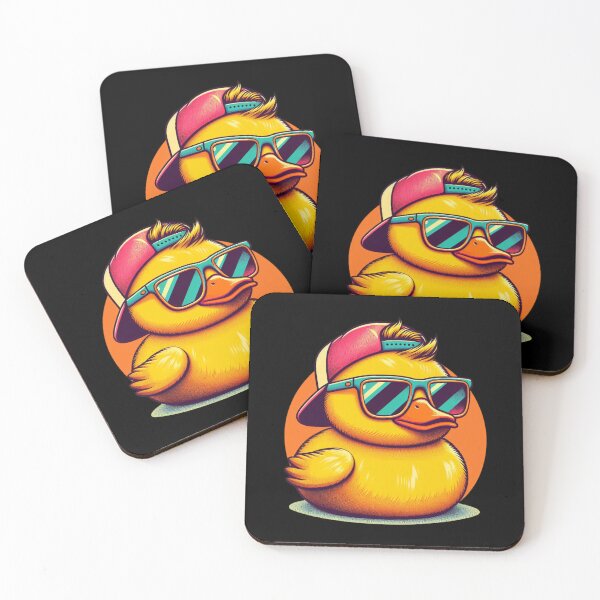 Item preview, Cool Retro Yellow Duck in Sunglasses 70s 80s 90s Funny Duck Meme designed and sold by haitrieuic96.