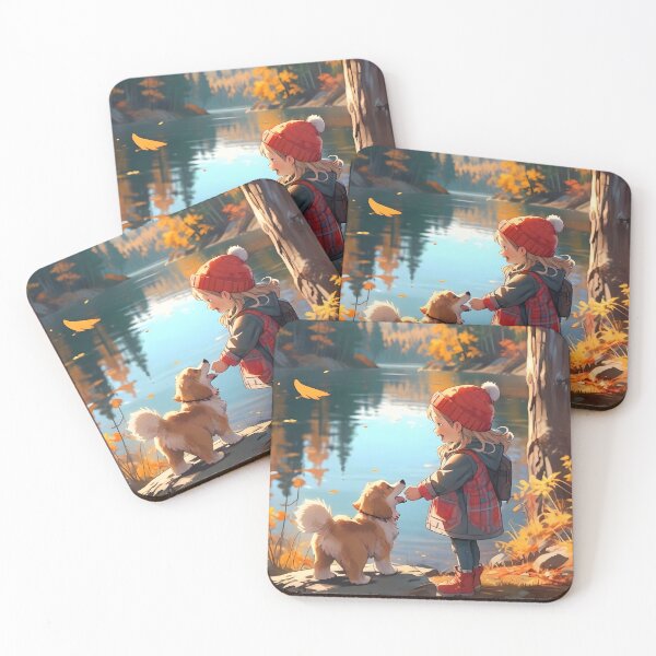 Item preview, Little girl and her dog in autumn Canada designed and sold by Astralia.