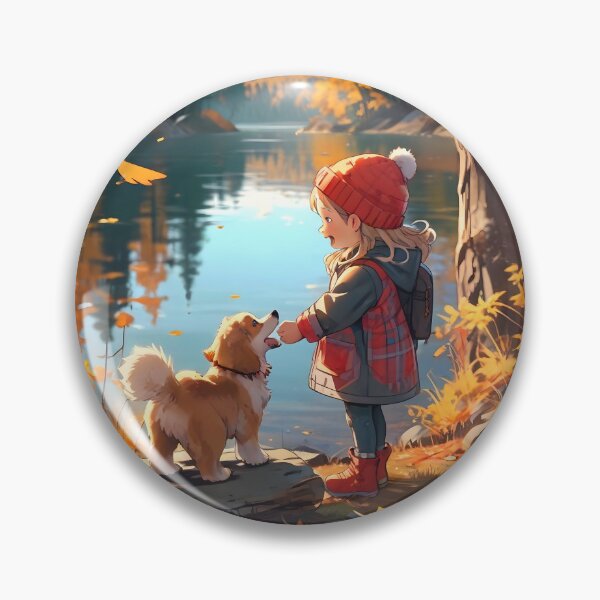 Item preview, Little girl and her dog in autumn Canada designed and sold by Astralia.