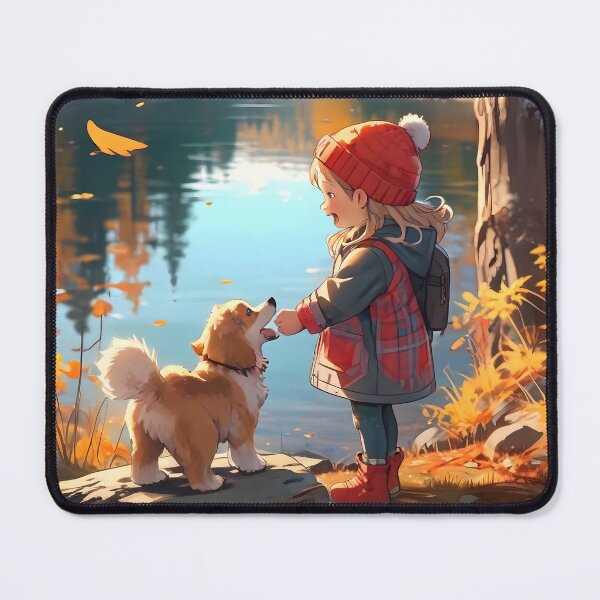 Item preview, Little girl and her dog in autumn Canada designed and sold by Astralia.