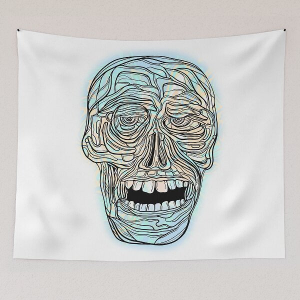 Item preview, Skull drawing with faded background designed and sold by DaveDanchuk.