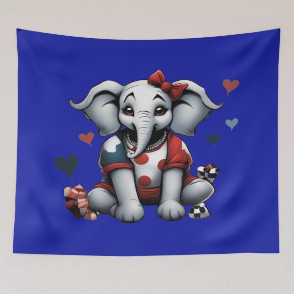 Item preview, Harley The Elephant , Product Colour: Azure Blue designed and sold by Midnight Veil Designs.