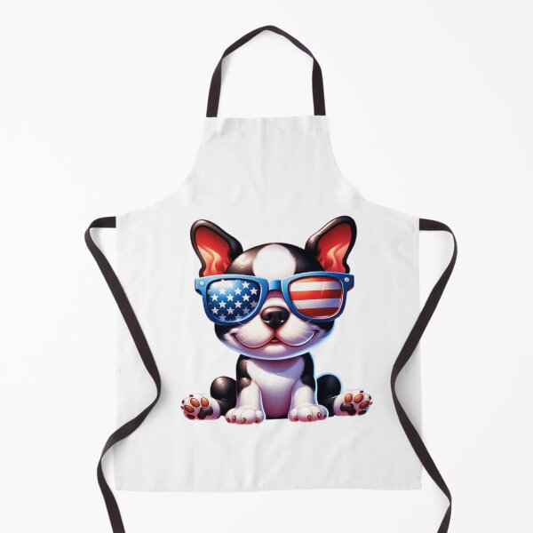 Item preview, Boston Terrier Wearing American Flag Sunglasses designed and sold by TheAnimalZ00.