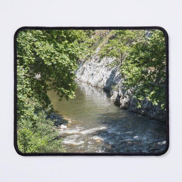 Item preview, Mountain River Bend Around White Limestone Cliffside designed and sold by Georgia Mizuleva.