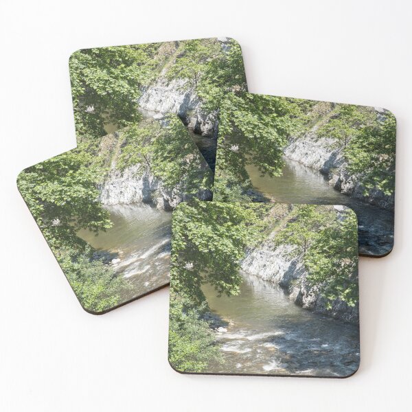 Item preview, Mountain River Bend Around White Limestone Cliffside designed and sold by Georgia Mizuleva.